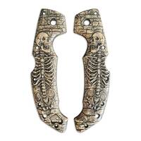 Cold Steel Voyager Large maple handle scales - Skeleton / hand-painted
