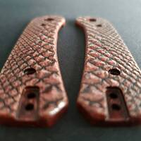 Snake Skin Dark Cherry - Knafs Lander Knife Scales by Svechnikov Knives