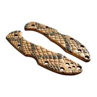 Snake Skin Rattlesnake (3166) - Spyderco Delica 4, Lil' Matriarch Knife Scales by Svechnikov Knives