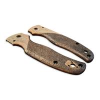 Spyderco Shaman maple handle scales - Asphalt / hand-painted