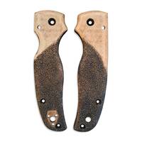 Spyderco Shaman maple handle scales - Asphalt / hand-painted