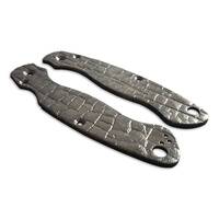 Spyderco Military 2 maple handle scales - Burned / hand-painted