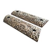 1911 Full-Size Magwell Maple Grips - Celtic Gates / Hand-painted
