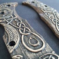 Celtic Gates - Spyderco Endela Knife Scales by Svechnikov Knives