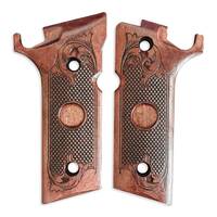 Beretta 92XI, 92GTS maple grips - Classic Dark Cherry (15mm) / hand-painted