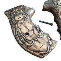 Smith And Wesson K/L Frame Round Butt Maple Grips - Code 002 / Hand-painted