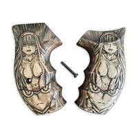 Smith And Wesson K/L frame Round Butt maple grips - Code 002 / hand-painted