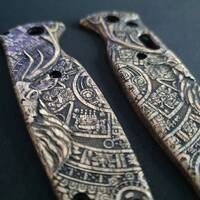 Deer Aztec - Benchmade Composite Lite Auto 4300 Knife Scales by Svechnikov Knives