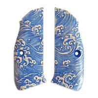 CZ Shadow 2 maple grips - Japan Wave / hand-painted