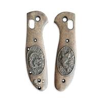 Japanese Koi And Dragon (3169) - Benchmade Mini Griptilian 555, 556 Knife Scales by Svechnikov Knives