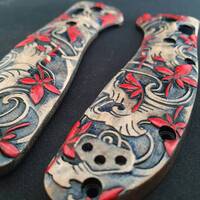 Japanese Maple Lefty - Benchmade Griptilian 550, 551 Knife Scales by Svechnikov Knives