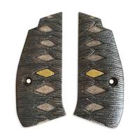 CZ 75 compact maple grips - Katana Black Gold Coin / hand-painted