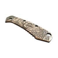 Kershaw Cryo 1555G10 maple handle scales - Mythosaur Skull / hand-painted