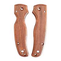 Spyderco Shaman walnut handle scales - Classic V2 / hand-painted