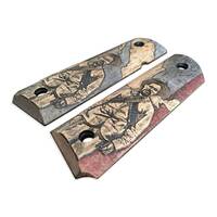 1911 Full-Size Maple Grips - Pancho Villa / Hand-painted