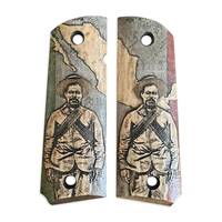 1911 full-size maple grips - Pancho Villa / hand-painted