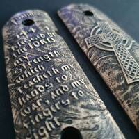Psalms 144:1 - 1911 Compact Size Officers Grips