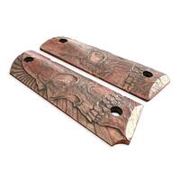 1911 Full-Size Maple Grips - Rise Up Skull Dark Cherry / Hand-painted