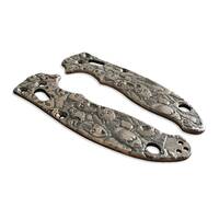 Scared Faces Grey - Spyderco Manix 2 Knife Scales by Svechnikov KnivesScared Faces Grey - Spyderco Manix 2 Knife Scales by Svechnikov Knives