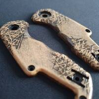 MKM Isonzo maple handle scales - Scratches / hand-painted