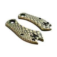 Snake Skin Green - Giant Mouse ACE Nibbler Knife Scales by Svechnikov Knives