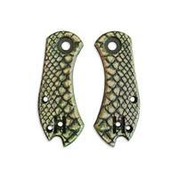 Snake Skin Green - Giant Mouse ACE Nibbler Knife Scales by Svechnikov Knives
