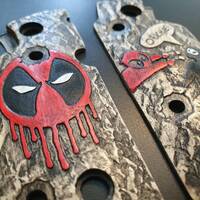 Springfield 911 380 Maple Grips - Deadpool / Hand-painted