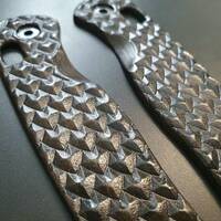 Dragon Scales Black - Kizer Drop Bear Knife Scales by Svechnikov Knives