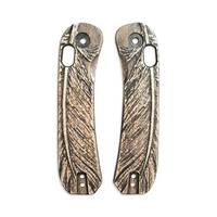 Knafs Lander 3 maple handle scales - Feather / hand-painted
