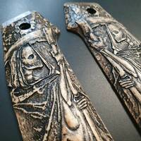 AR-15 Indian Creek Grip Adapter Grips - Grim Reaper / Hand-painted
