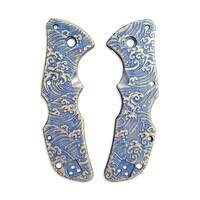 Cold Steel Mini Recon-1 maple handle scales - Japan Wave / hand-painted