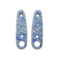 ESEE Izula 2 maple handle scales - Japan Wave / hand-painted