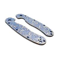 Ontario RAT-2 maple handle scales - Japan Wave / hand-painted