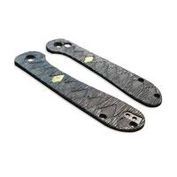 CIVIVI Elementum Button Lock maple handle scales - Katana Black Gold Coin / hand-painted