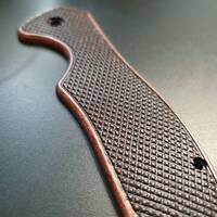 Kershaw Emerson CQC 6K/7K maple handle scales - Classic V2 Dark Cherry / hand-painted