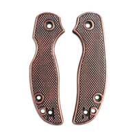 Spyderco Sage 5 maple handle scales - Classic V2 Dark Cherry / hand-painted