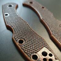 Old Classic Dark Cherry - Spyderco Delica 4, Lil' Matriarch Knife Scales by Svechnikov Knives