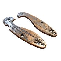 Spyderco Sliverax maple handle scales - Roughness Bronze / hand-painted