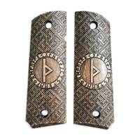 1911 full-size maple grips - Rune Thurisaz / hand-painted