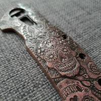 Zero Tolerance ZT 0308 maple handle scales - Sugar Skull Pink / hand-painted