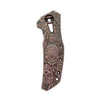 Zero Tolerance ZT 0308 maple handle scales - Sugar Skull Pink / hand-painted