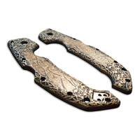 Cold Steel Voyager Large maple handle scales - Thorn Crowns / hand-painted