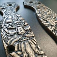 Vegvisir X Viking - Spyderco Para Military 2 Knife Scales by Vladimir Svechnikov