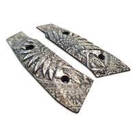 Laugo Arms Alien Palm Swell Maple Grips - War Chief / Hand-painted