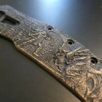 Zero Tolerance ZT 0308 maple handle scales - Alduin's Wall (3169) / hand-painted