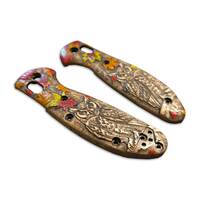 Autumn Owl - Benchmade Mini Griptilian 555, 556 Knife Scales by Svechnikov Knives