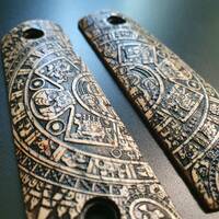 Browning 1911 22 / 380 Maple Grips - Aztec / Hand-painted
