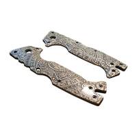 Cold Steel AD-10 maple handle scales - Aztec / hand-painted