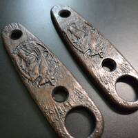 ESEE Izula 2 walnut handle scales - Catrina Dark / hand-painted