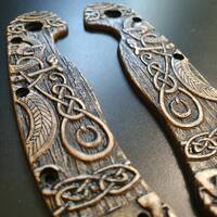 Celtic Gates - Ontario RAT-2 Knife Scales by Svechnikov Knives